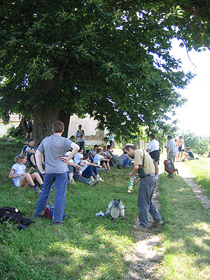 Őrség-Goričko túra - Pihenő a nagy fa alatt