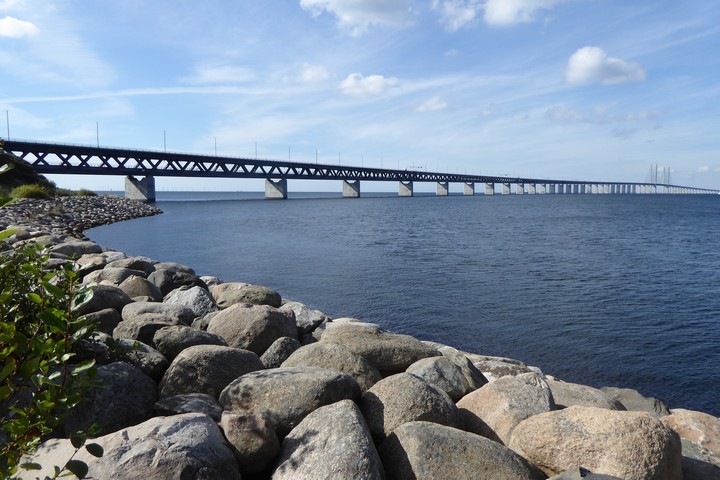 Malmö, Öresund híd a tengerszoroson át Dániába